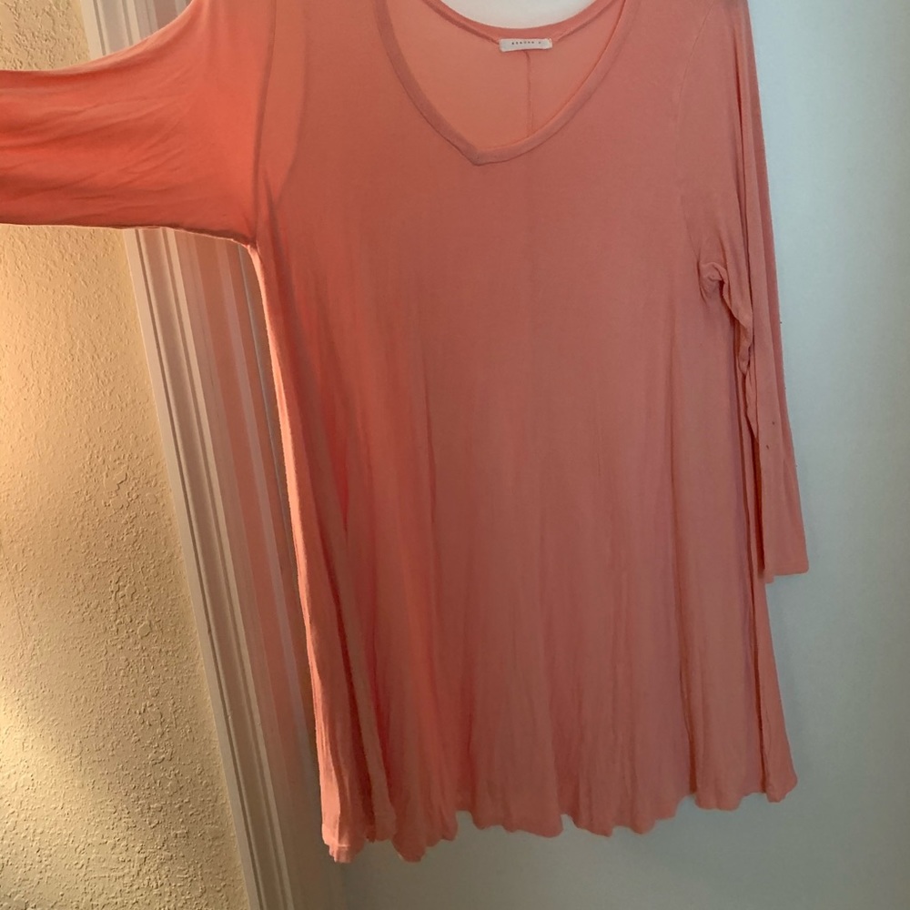 Reborn J peach/coral long sleeve tunic, XL